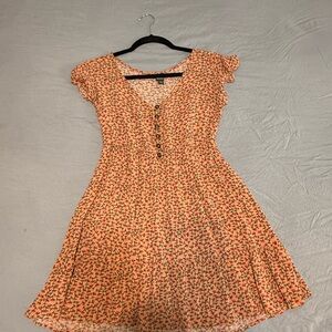 Floral Button-Front Dress